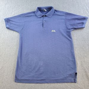 Vintage Le Tigre Polo Shirt Womens  Made in USA Medium Cotton Blue